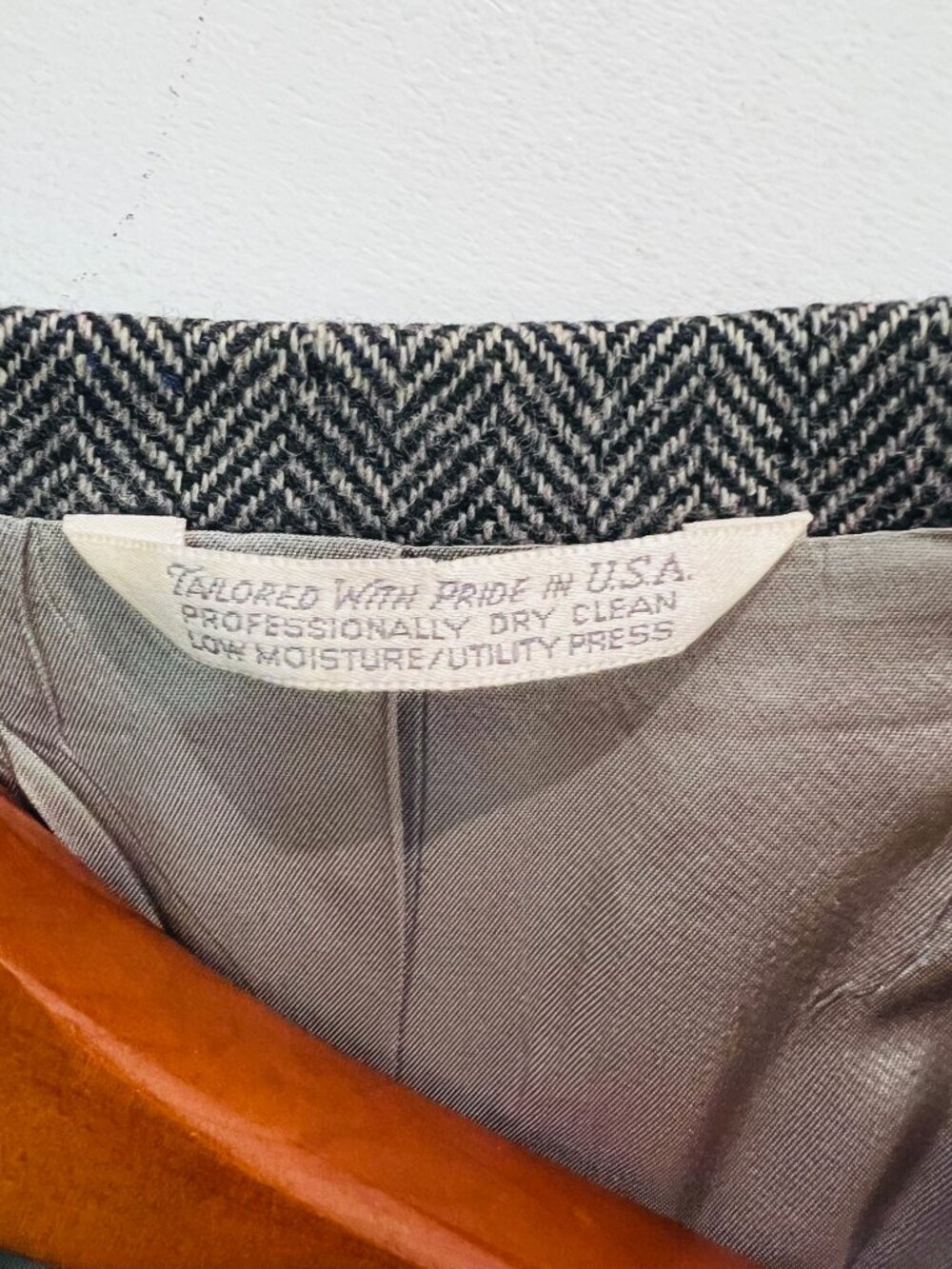 Vintage USA MADE 42R  100% Wool Heavyweight Tweed Blazer Sport Coat - Picture 9 of 16